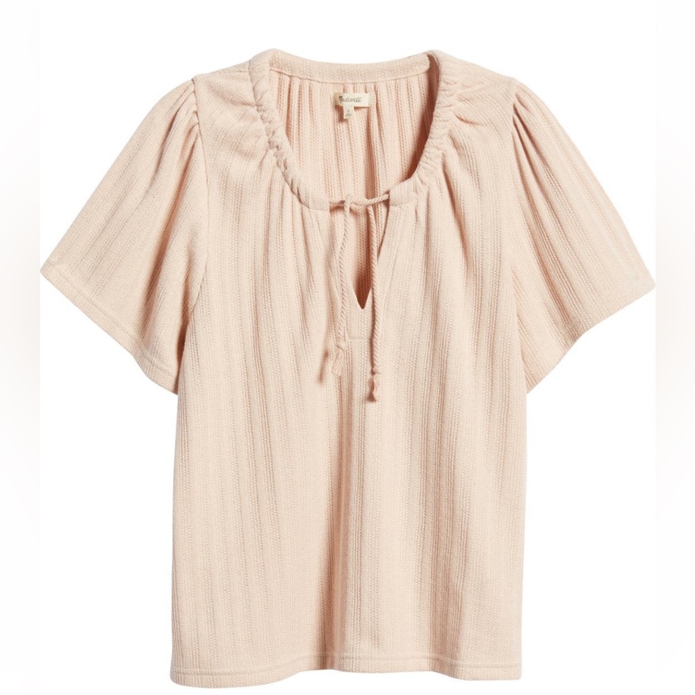 Madewell Pointelle Tie Neck Tunic